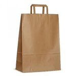 Пакет бумажный с плоскими ручками 450*350*150 белый