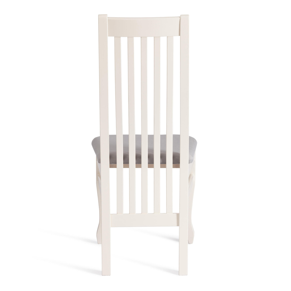 Стул DOLCE мягкое сидение бук, 40х46х100см, ivory white, велюр Tenerife Ultimate grey