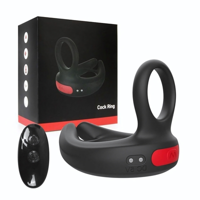 Черное эрекционное виброкольцо Cock Ring с пультом ДУ (Цвет: черный)