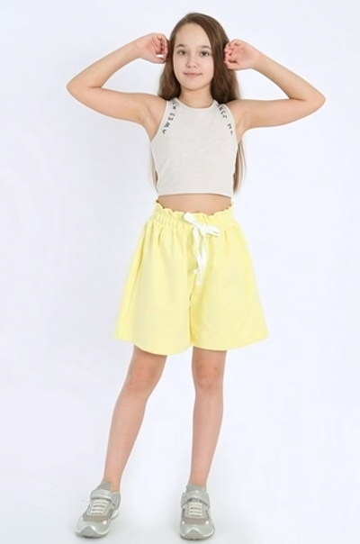 Шорты для девочек "Аризона-3" р.110, Светло-жёлтый (Ивашка)