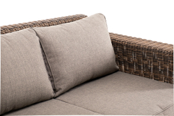 "Боно" диван из искусственного ротанга трехместный, цвет коричневый
