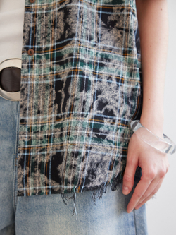 Рубашка Grunge, черно-зеленая