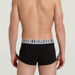 Мужские трусы хипсы набор 3 в 1 черные с белой резинкой Bikkembergs BKK1UTR01TR1111