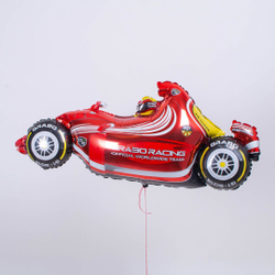 Шар (49""/124 см) Фигура, Гоночный автомобиль, Красный, 1 шт. Г15