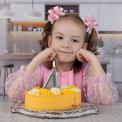 Свечи-цифры Серебряные, 8 см.