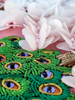 С-12 Набор для вышивания хрустальными камнями Павлин на цветущей сакуре