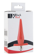 Красная водонепроницаемая вибровтулка Black&Red - 12,7 см. (Цвет: красный)