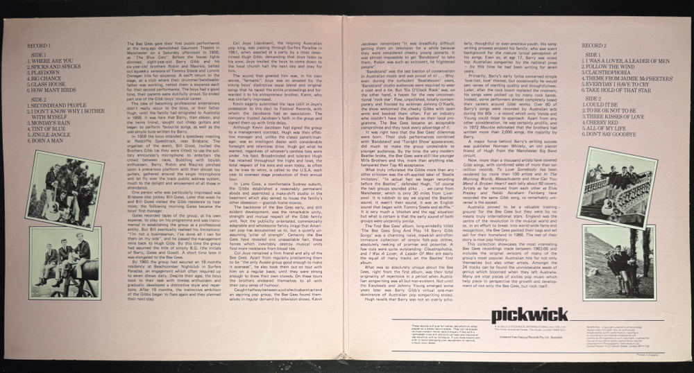 Bee Gees ‎– The Bee Gees Bonanza - The Early Days 2LP (Англия 1978г.)