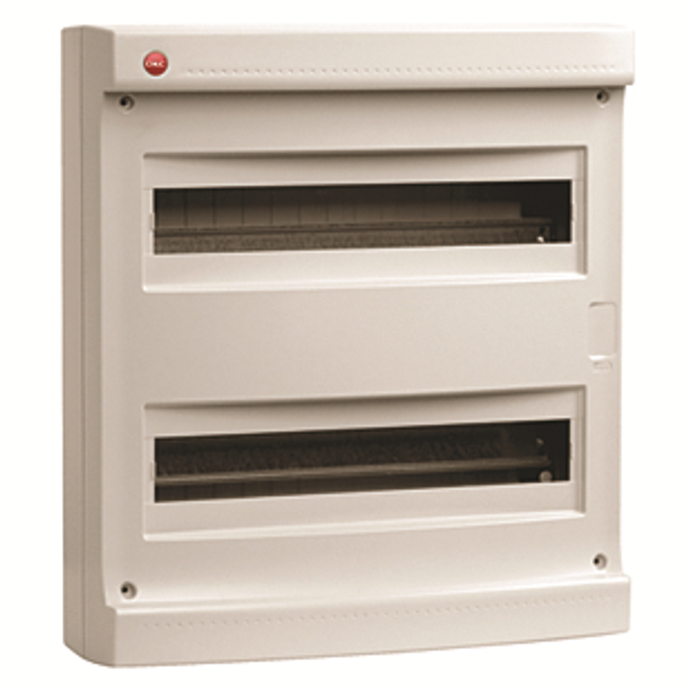 Щиток настен. без дверцы 36(2х18) мод.,IP40, серый