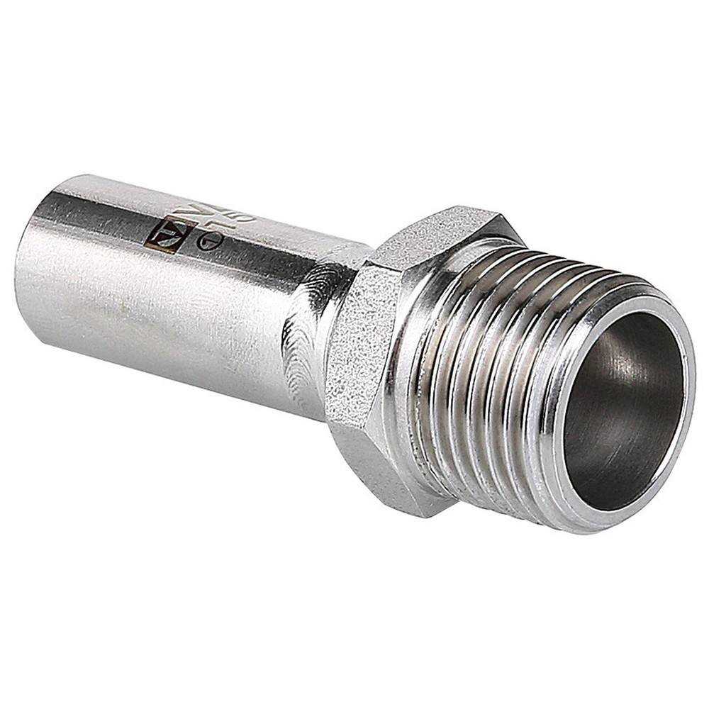 Вставка резьбовая из нержавеющей стали НР 22х1/2 с наружной резьбой Valtec, (VTi.906) (уп. 5 шт)