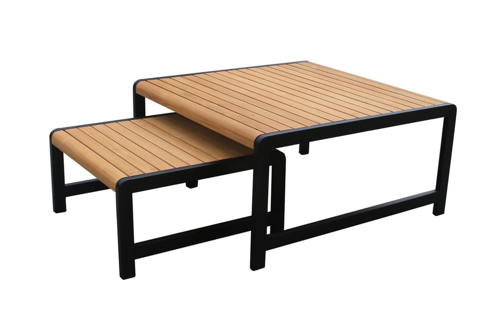 Комплект кофейных столов из алюминия MAYA темный графит