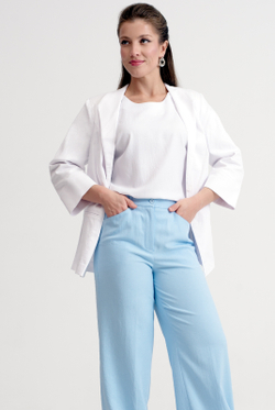 Жакет женский 4034АП, белый #429Беа044034АП