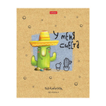 Тетрадь общая Hatber "Мой друг Кактус", А5, 48 листов в клетку, матовая ламинация, на скрепке, ассор