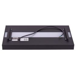 ULO-K16B 2x16W-4000K-L50 5W-RGB IP44 BLACK Светильник линейный светодиодный подвесной с фоновой подсветкой. Белый свет 4000К. Алюминий. Цвет черный. TM Uniel