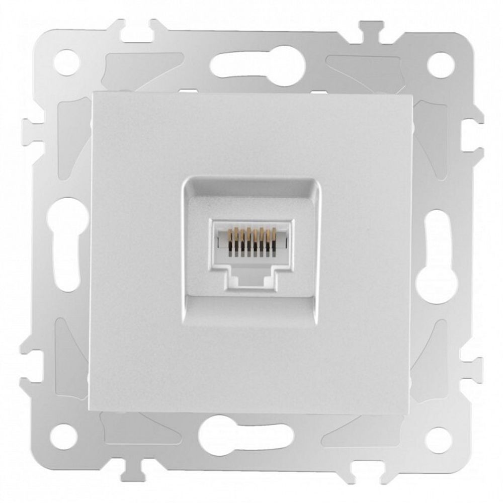 Розетка Ethernet RJ-45 без рамки Arte Milano am-203 203.45-1.silver