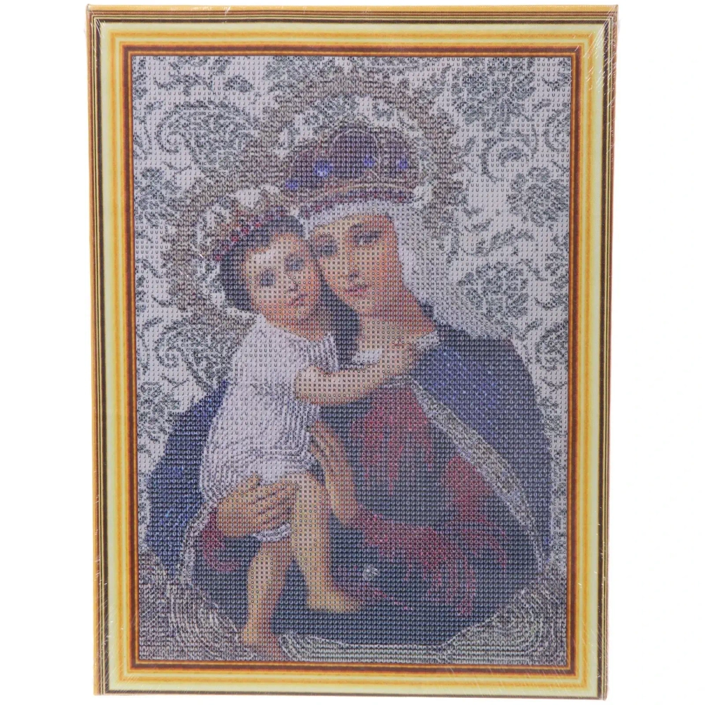 Алмазная мозаика на подрамнике с полным заполнением «МИР ЯРКИХ КРАСОК», икона, 30*40см