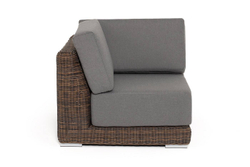 "Капри" модуль диванный угловой с подушками, цвет коричневый