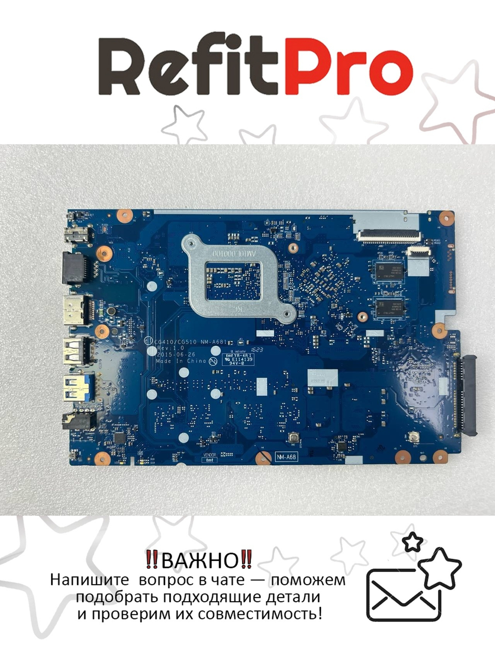 Материнская плата для ноутбука Lenovo B50-50 NM-A681 Intel core I3-5005U 920MX 2G NOK (5B20L47674), оригинал