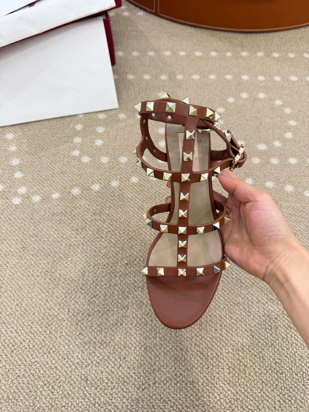 Valentino Rockstud Sandal 6 cm