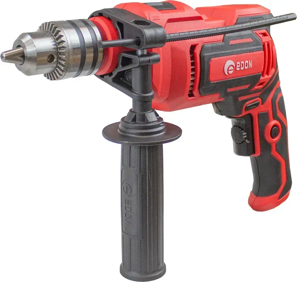 Дрель ударная сетевая 1200 Вт с ключевым патроном, регулировка оборотов, реверс