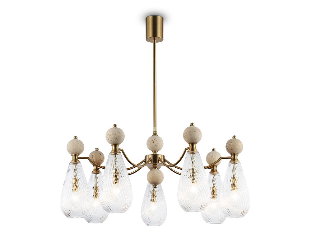 Ambrella Люстра на штанге с травертином Ceramo Modern LH53287