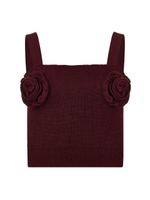 Кардиган удлиненный с топом, бордовый