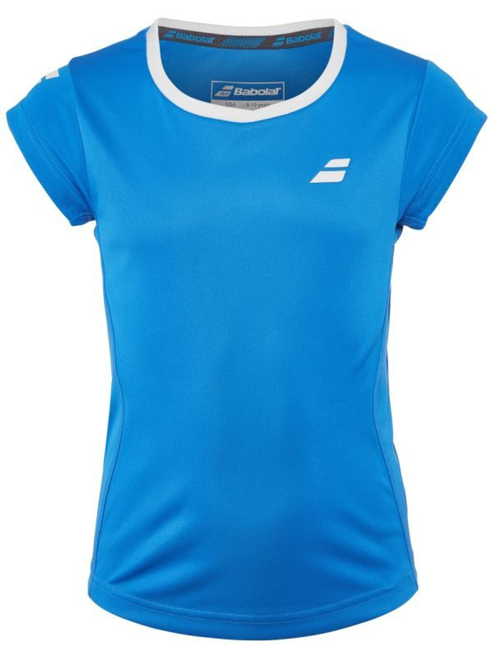 Футболка для девочки теннисная Babolat Core Flag Club Tee Girl - diva blue