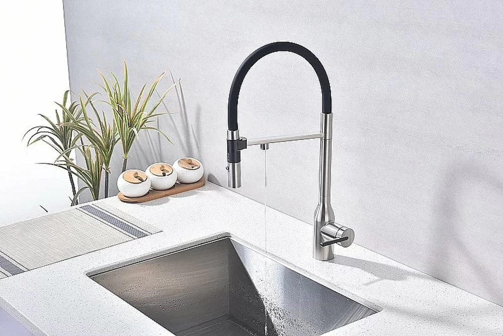 Смеситель для кухни Paulmark Magneto One Ma213188-BS брашированная сталь
