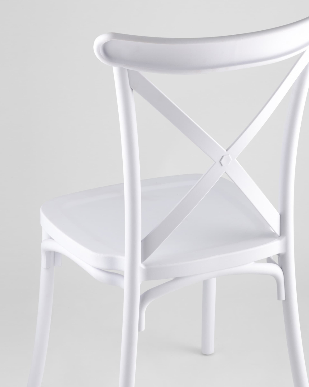 Стул Кроссбэк пластиковый белый
