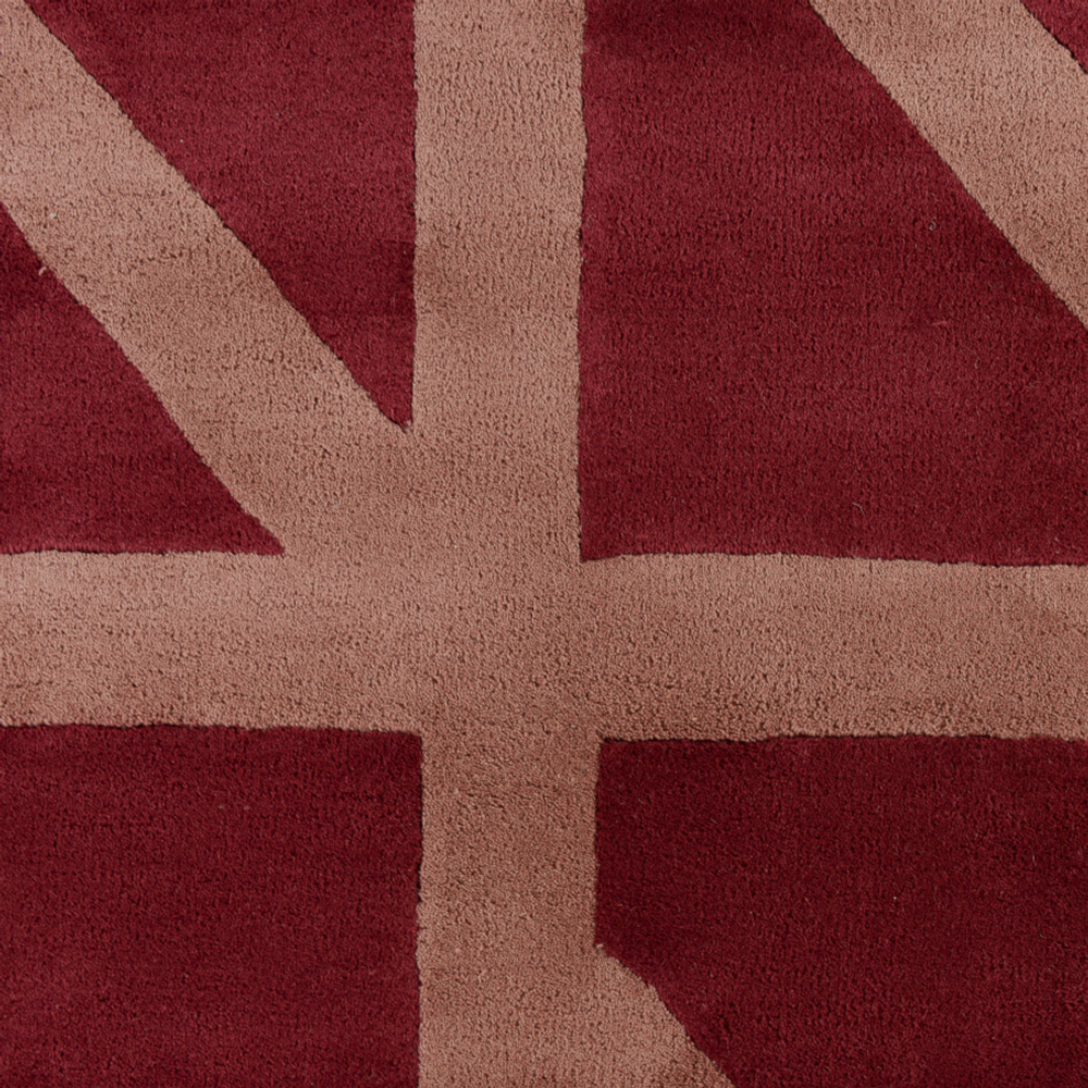 Ковер шерстяной ручной работы geometric dance бордового цвета, 160х230 см