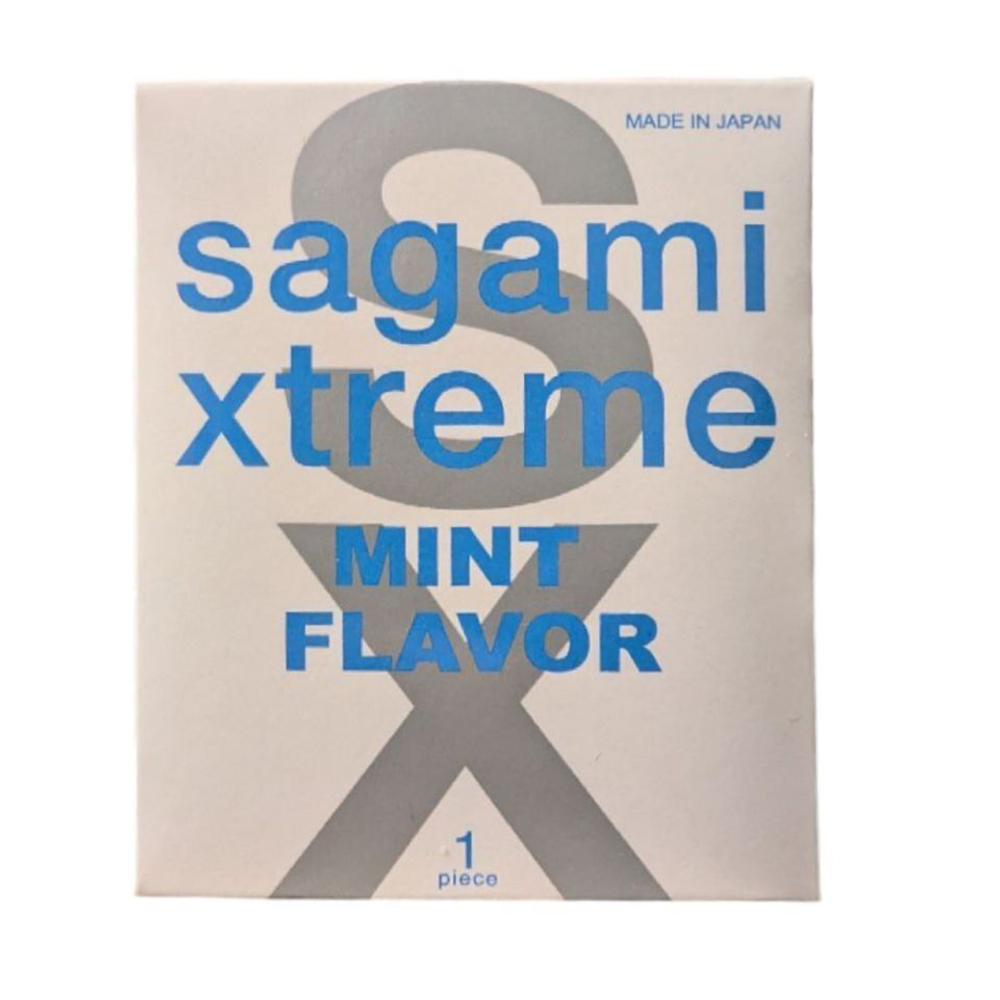 Презерватив Sagami Xtreme Mint с ароматом мяты - 1 шт. (Цвет: прозрачный)