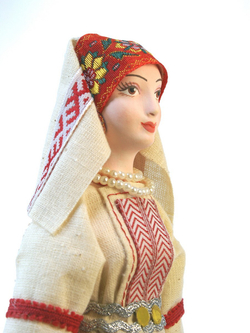 Кукла коллекционная в женском костюме, Ижора
