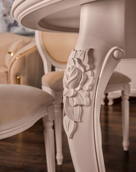 Стол обеденный МОККО круглый бежевый