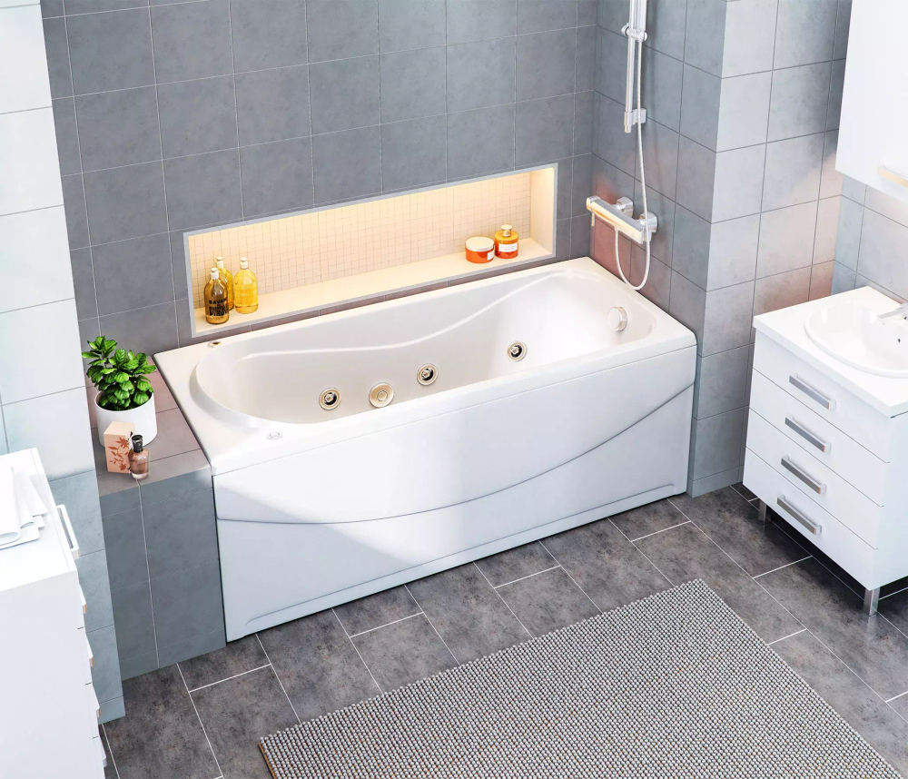 Акриловая ванна Bas (Бас) Атланта 170x70, с каркасом