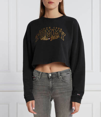 Худи LUXE VARSITY CREW Tommy Jeans - черный(DW0DW16411)