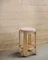 Барный табурет Granite из бежевой синели и массива ясеня с натуральной отделкой