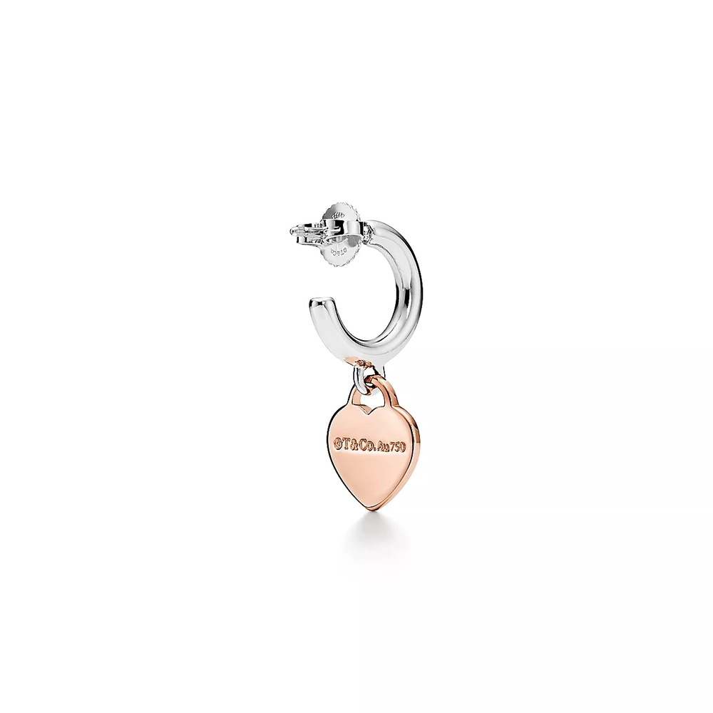 Серьги кольца из серебра и розового золота, Tiffany 💠Return to Tiffany