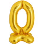 Шар фольгированный Цифра 0 127 см (Золотой)