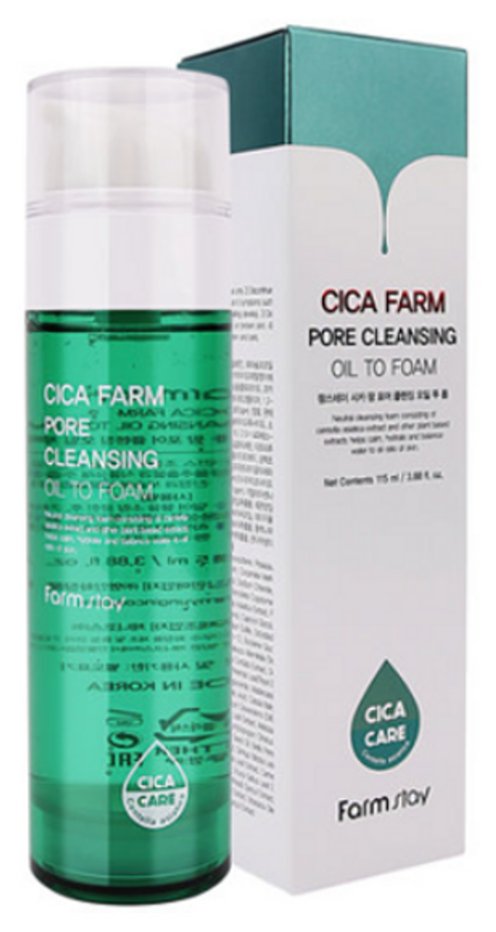Гидрофильное масло-пенка для лица с центеллой азиатской FarmStay Cica Farm Pore Cleansing Oil To Foam /115 мл/гр.