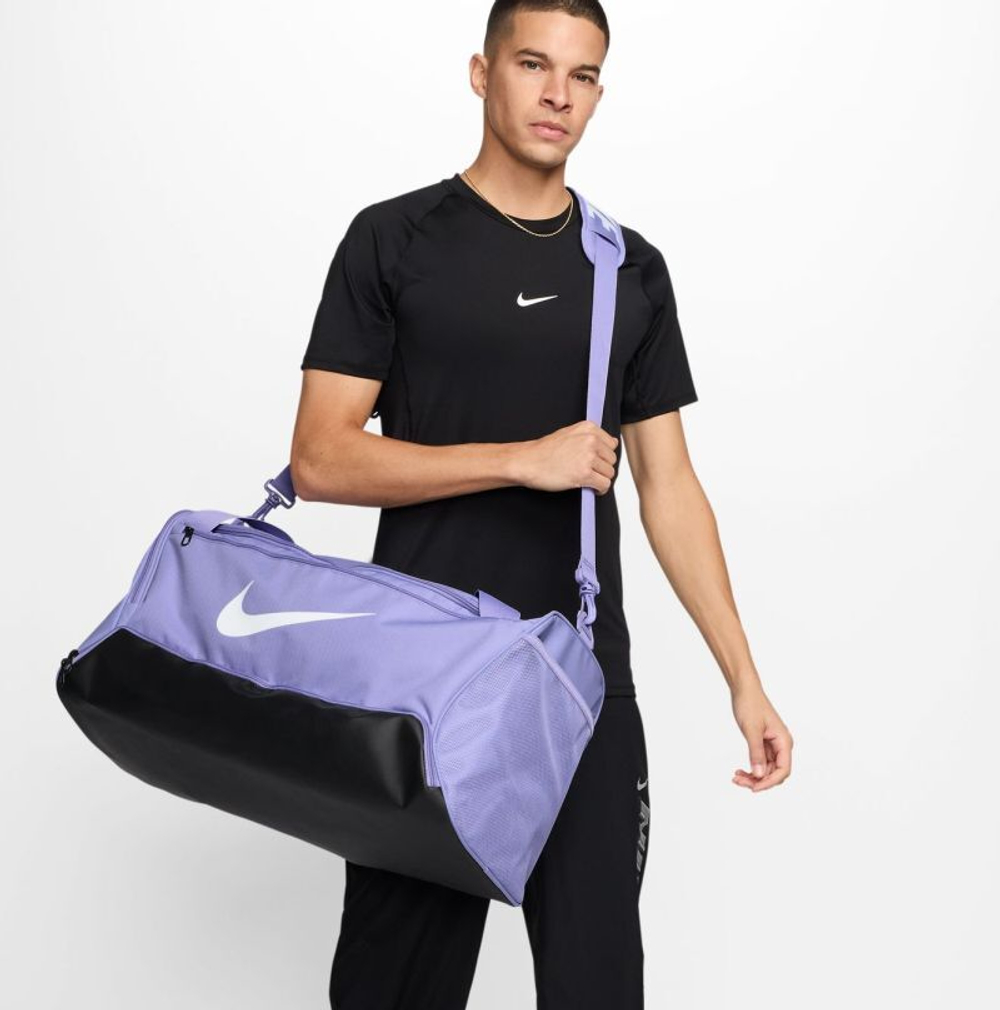 Спортивная сумка Nike Brasilia 9.5 Training Duffel - lilac ice/black/white