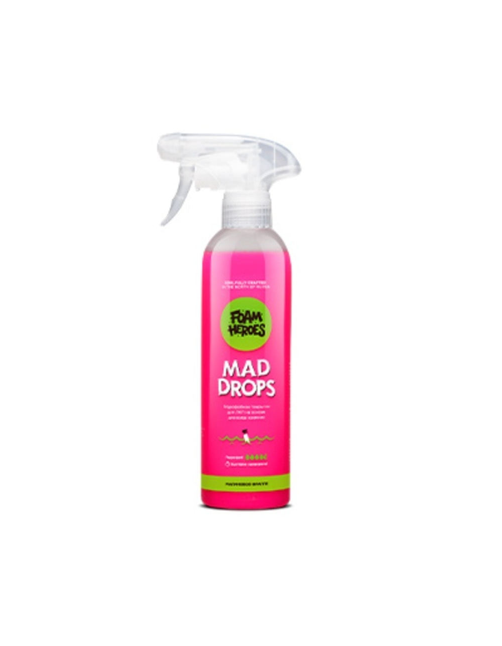 Foam Heroes Быстрое гидрофобное покрытие для лкп Mad Drops Raspberry, 500мл