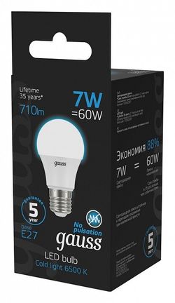 Лампа светодиодная Gauss  E27 7Вт 6500K 102502307