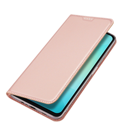 Чехол книжка из PU кожи розового цвета от Dux Ducis для Samsung Galaxy A07 4G, серия Skin Pro Series Case