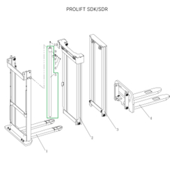 Центральный гидроцилиндр для штабелеров SDR1635/SDK1536