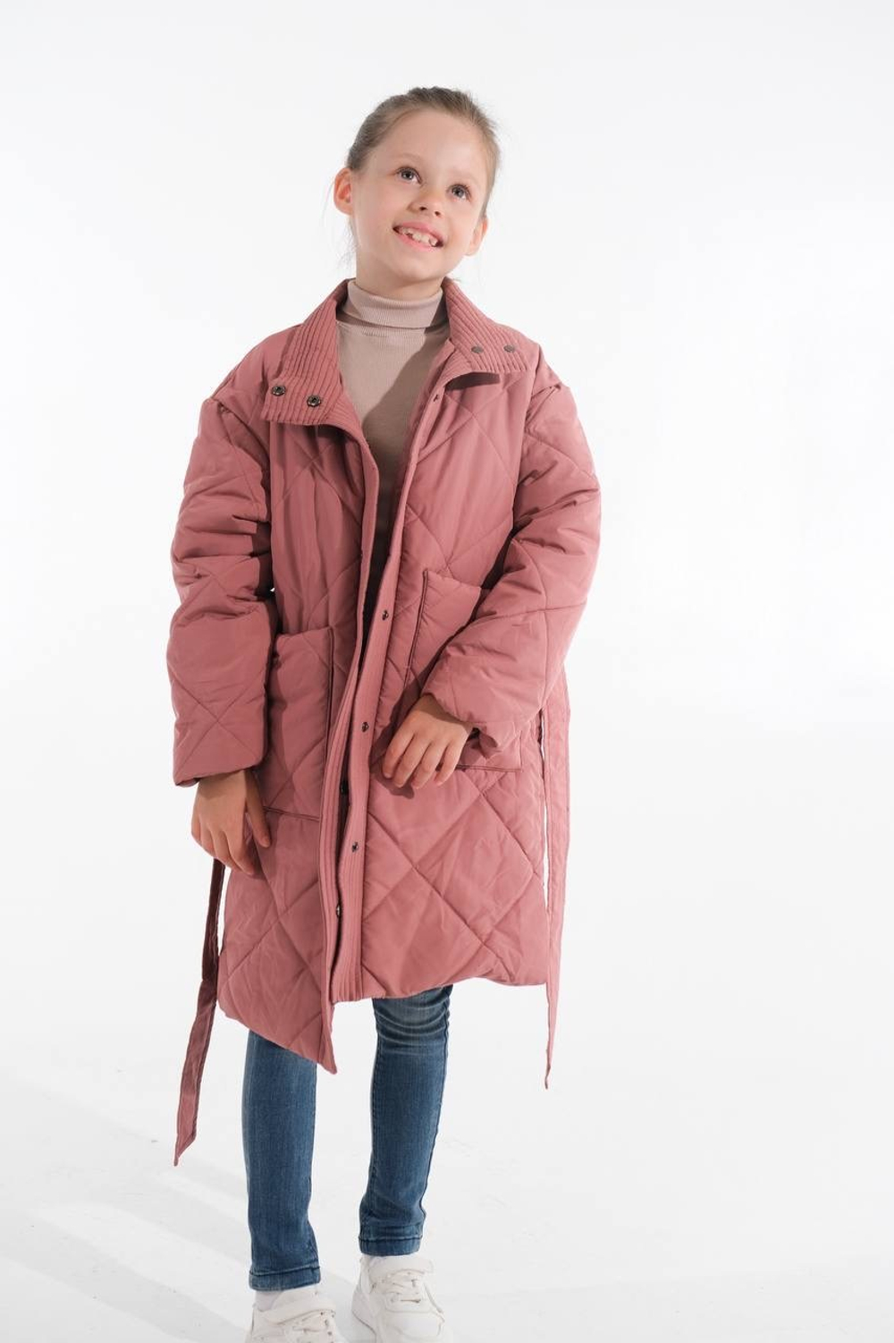 Элегантное стеганое детское пальто в европейском стиле Buba Euro (Rosa colour)