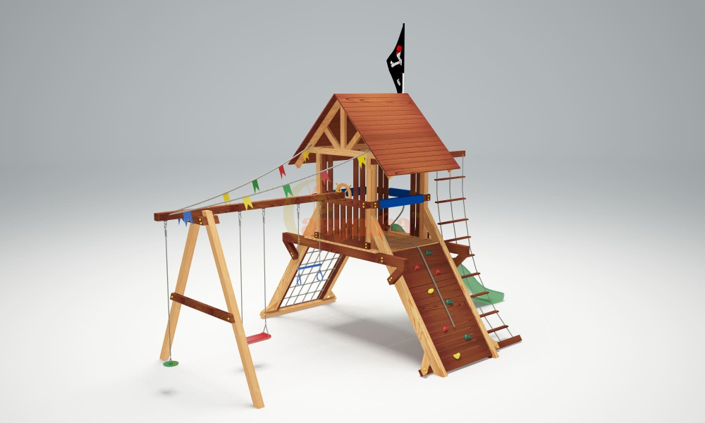 Деревянный игровой комплекс люкс