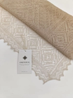 Оренбургский пуховый палантин А14060-31 светло-бежевый