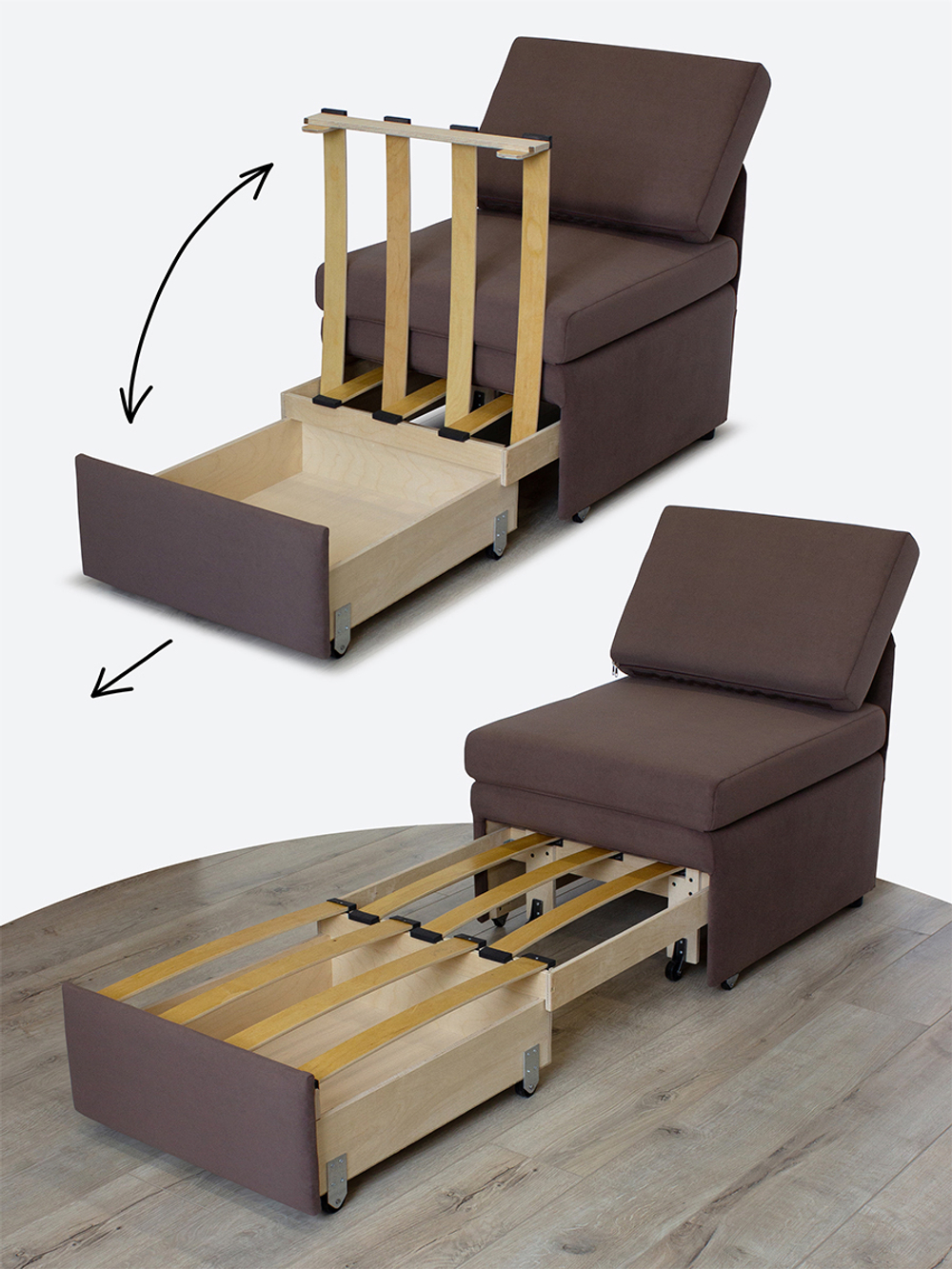 Кресло-кровать "Миник Мини" 60 см, спальное место 60х176 см