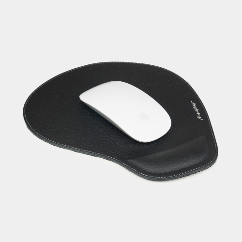 Коврик для мышки Souris из натуральной кожи теленка, цвета черный