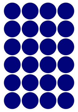 Виниловые наклейки для упаковки и маркировки Policomprint M7. 30 мм. 24 шт.